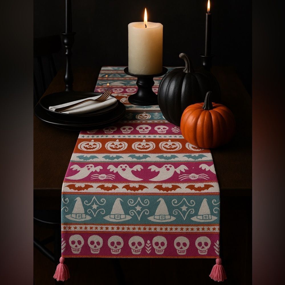 🎃 Rachel Zoe Halloween Table Runner – Brand New with Tags 👻